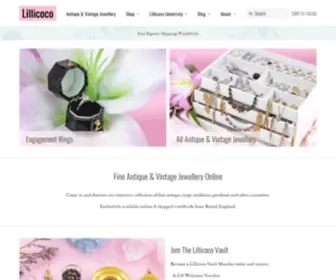 Lillicoco.com(Lillicoco Vintage & Antique Jewellery) Screenshot