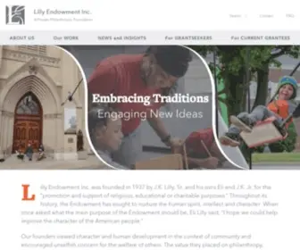 Lillyendowment.org(Lilly Endowment Inc) Screenshot