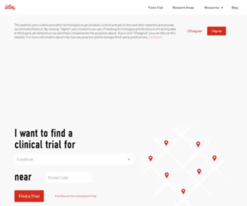 Lillytrials.com(Lilly Clinical Trial Registry) Screenshot