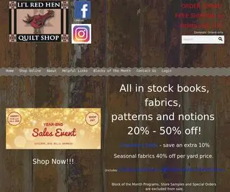 Lilredhenquiltshop.com(Lil Red Hen Quilt Shop Paola) Screenshot