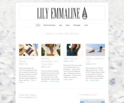 Lilyemmaline.com(Beach girl) Screenshot