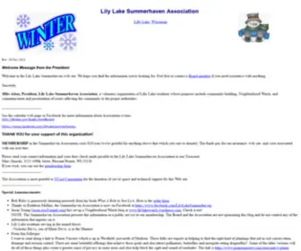 Lilylake.org(Lily Lake Summerhaven Association) Screenshot