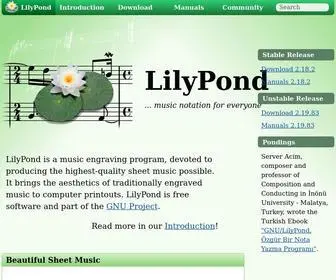 Lilypond.org(Music notation for everyone) Screenshot