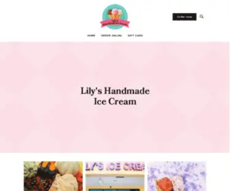 Lilyshandmadeicecream.com(Lily's Gourmet Ice Cream LLC) Screenshot