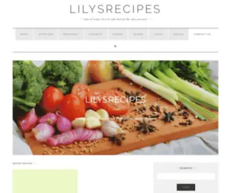 Lilysrecipes.com(Home of recipes) Screenshot