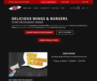 Lilyswings.com(Chicken, Wings, Burgers) Screenshot