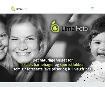 Limafoto.no(Markedets beste løsning for skolefoto og barnehagefoto) Screenshot