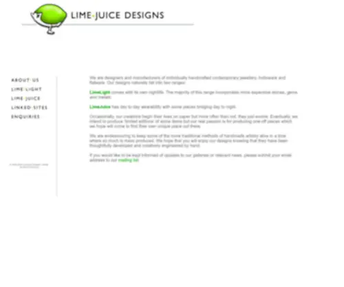 Limejuice-Designs.co.uk(LimeJuice Jewellery) Screenshot