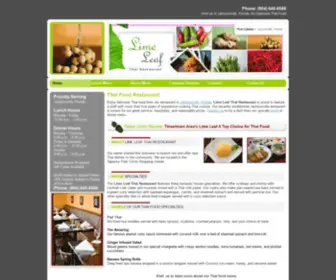 Limeleafrestaurant.com(Thai Food Restaurant) Screenshot