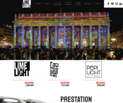 Limelight.fr(Prestations Location Vente en Audiovisuel et Spectacles) Screenshot