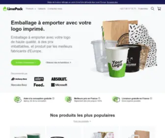 Limepack.fr(Grand choix d'emballages à emporter avec logo) Screenshot