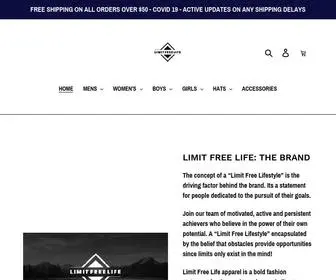 Limitfreelife.ca(LIMIT FREE LIFE apparel brand) Screenshot