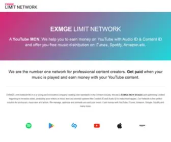 Limitnetwork.com(YouTube MCN for Musicians and Producers) Screenshot