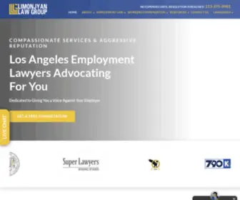 LimonjYanlawgroup.com(Los Angeles Employment Lawyer) Screenshot