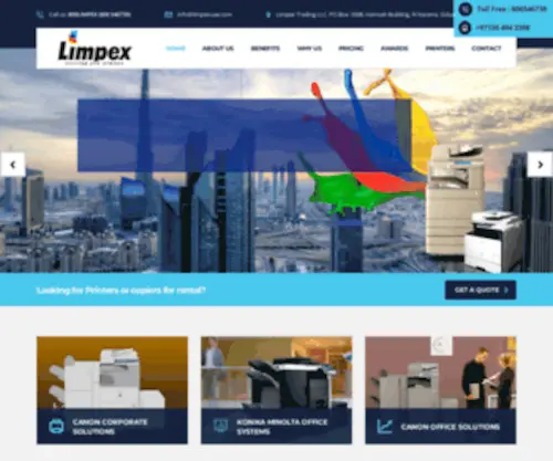 Limpexuae.com(Printer or Copier Rent or Lease in Dubai) Screenshot