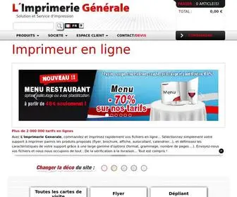 Limprimeriegenerale.com(Imprimeur en ligne) Screenshot