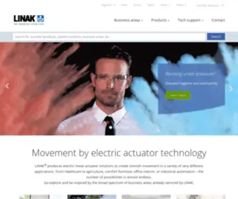 Linak.com.au(Electric linear actuator technology systems for movement) Screenshot