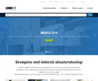 Linak.dk(Elektrisk lineær aktuatorteknologi til systemer med bevægelse) Screenshot