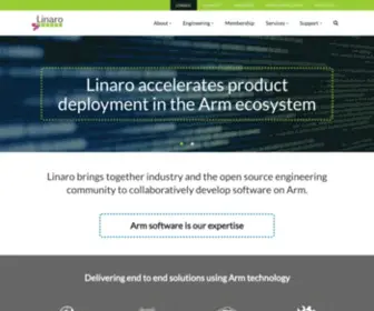Linaro.org(Accelerating deployment of Arm) Screenshot