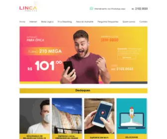 Linca.net.br(A Linca Fibra e TV é uma operadora de Internet Fibra Ótica de Foz do Iguaçu (PR)) Screenshot