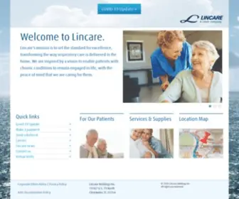 Lincare.com(Home Respiratory Care) Screenshot
