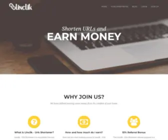 Linclik.com(Earn money on short links. Short links and earn money) Screenshot