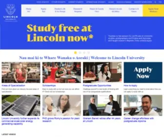 Lincoln.ac.nz(Lincoln University) Screenshot