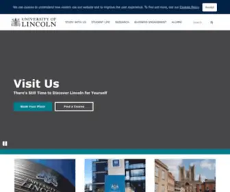 Lincoln.ac.uk(University of Lincoln) Screenshot