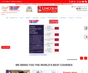 Lincoln.edu.my(Lincoln University College) Screenshot