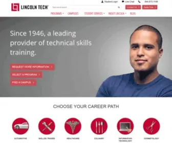 Lincolneducationalservices.com(Lincoln Tech) Screenshot