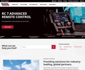 Lincolnelectric.eu(Lincoln Electric Europe) Screenshot