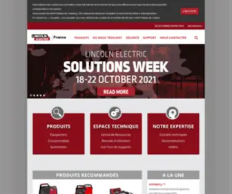 Lincolnelectric.fr(Welders, Welding Wire, Welding Equipment, Accessories & Gear) Screenshot