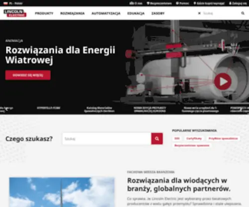 Lincolnelectric.pl(Materiały i urządzenia spawalnicze) Screenshot