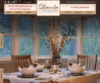 Lincolninn.com(10 Best Restaurants In Woodstock VT) Screenshot