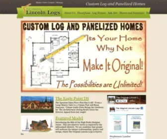 Lincolnlogs.com(Custom Log & Panelized Homes) Screenshot