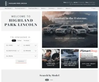 Lincolnofhighlandpark.com(Highland Park Lincoln) Screenshot