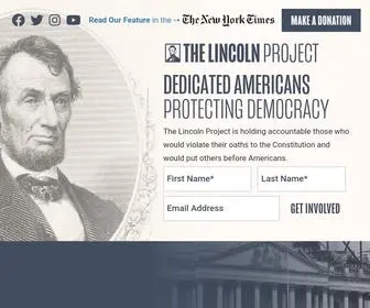 Lincolnproject.us(The Lincoln Project) Screenshot