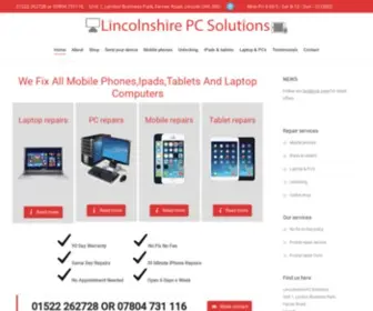 Lincolnshirepcsolutions.co.uk(Laptop, PC, mobile phone and tablet repair services) Screenshot