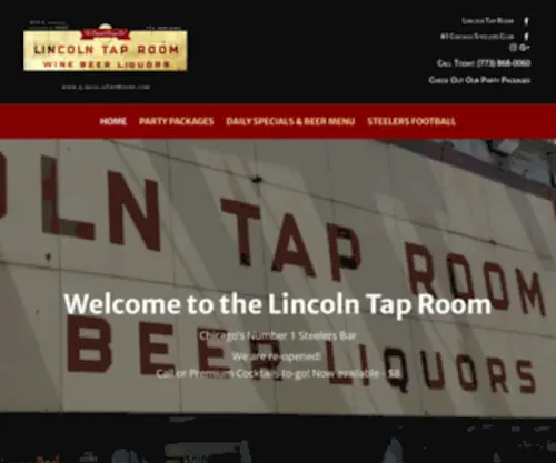 Lincolntaproom.com(Chicago Steelers Bar) Screenshot