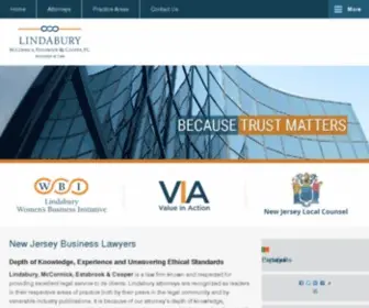 Lindabury.com(New Jersey Business Lawyers) Screenshot