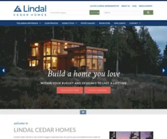 Lindal.com(Lindal Cedar Homes) Screenshot