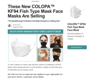 Lindary.com(KF94 Fish Type Mask Face Masks Are Selling) Screenshot