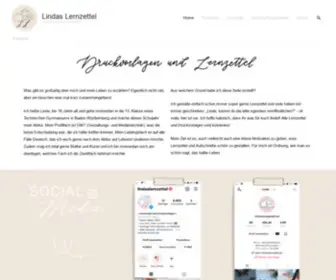 Lindaslernzettel.de(Lindas Lernzettel) Screenshot