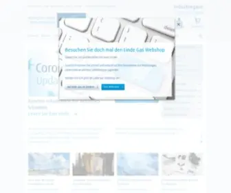 Linde-Gase.de(Technische Gase von Linde Gas online kaufen) Screenshot