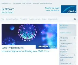 Linde-Healthcare.nl(Welkom bij Linde Healthcare NL) Screenshot