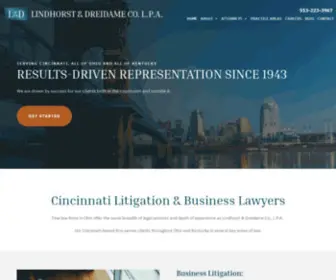 Lindhorstlaw.com(Cincinnati Litigation Lawyers) Screenshot