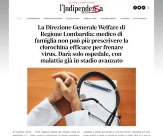 Lindipendenzanuova.com(Quotidiano Online del Lombardo Veneto) Screenshot