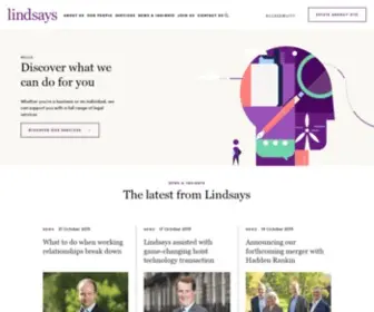 Lindsays.co.uk(Solicitors and estate agents in Scotland) Screenshot