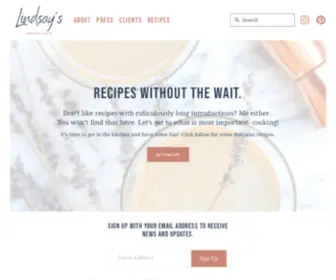 Lindsayssweetsandeats.com(Lindsay's Sweets & Eats) Screenshot