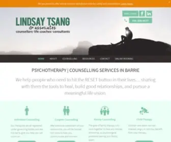 Lindsaytsang.com(Counselling Services Barrie) Screenshot